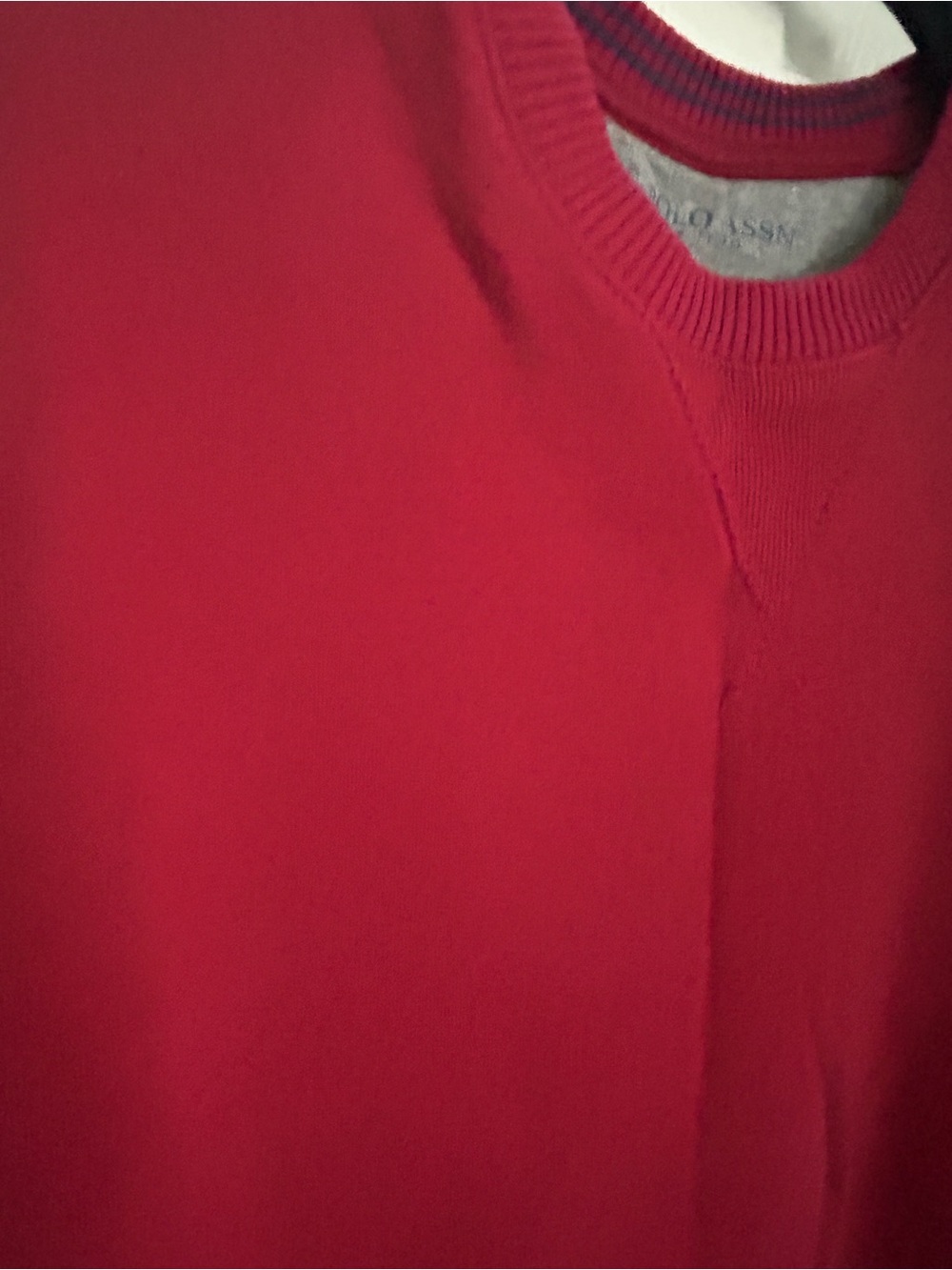 U.S. Polo Assn. Men's Bright Red Crewneck Sweater